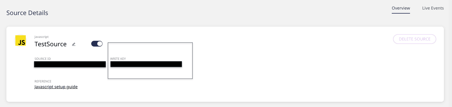 screenshot of source details