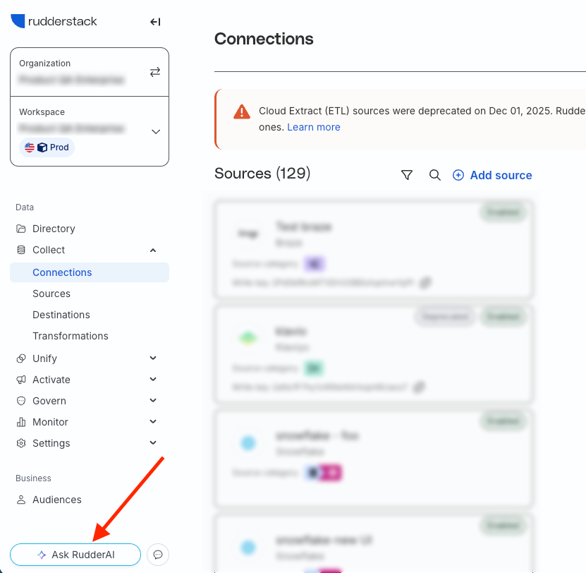 RudderAI sidebar button
