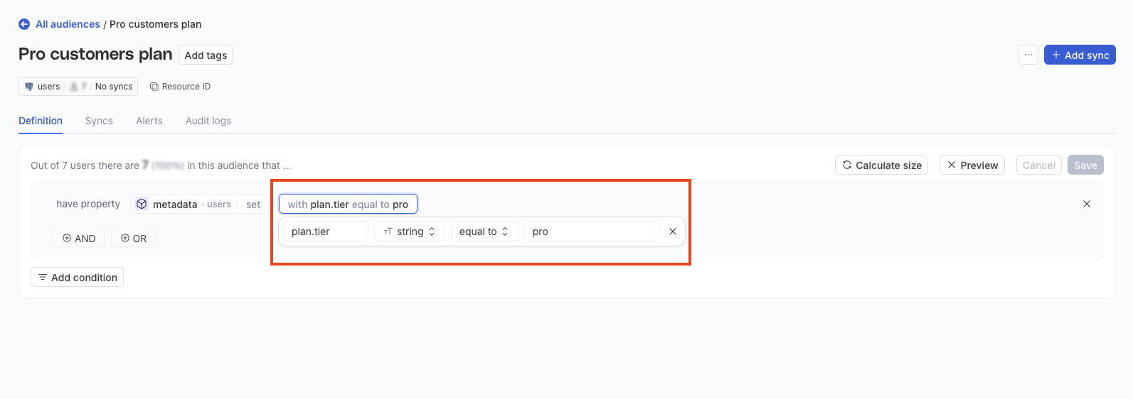 JSON path filter