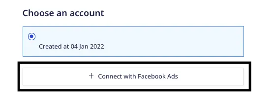 Facebook Ads connection settings