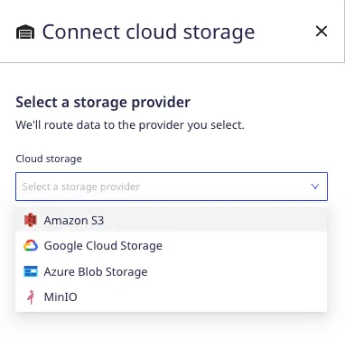 Store your data with your cloud provider.