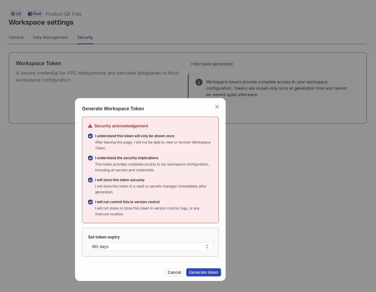 Set token expiry