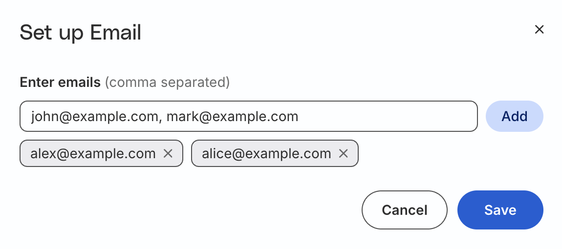 Email alerts