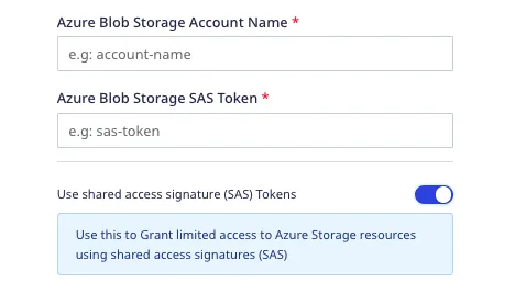 Azure Blob Storage SAS token