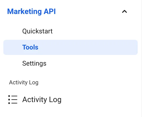 Marketing API tools