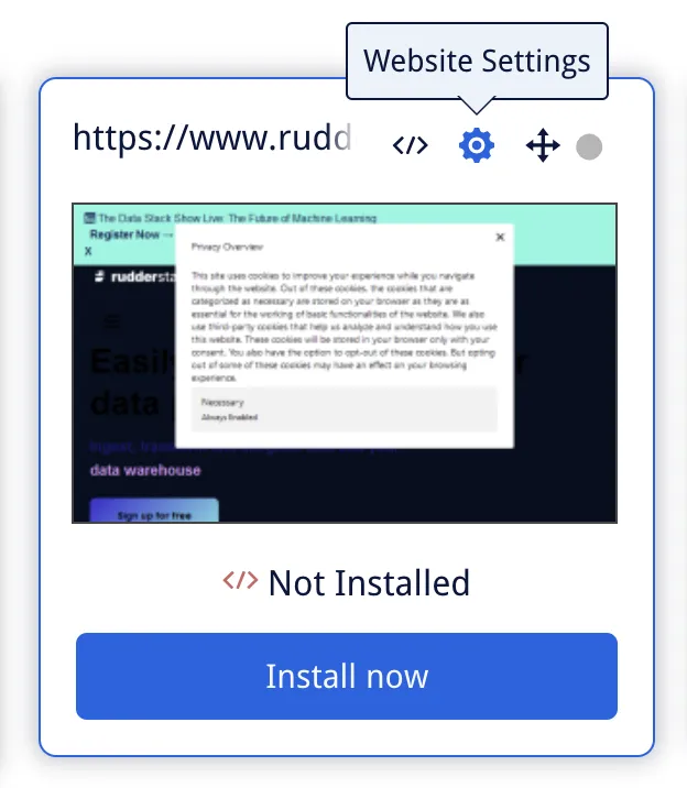Mouseflow website ID