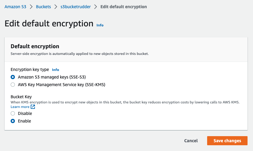 S3 default encryption