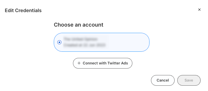 Twitter Ads account settings