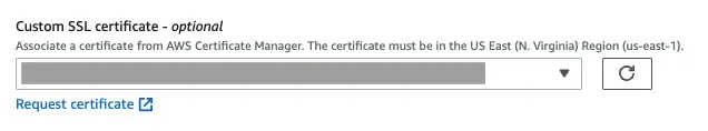 Custom SSL certificate