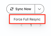 Force full data sync